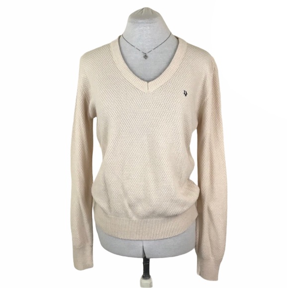 Dior Sweaters - Dior V Neck Knit cream Colored Sweater